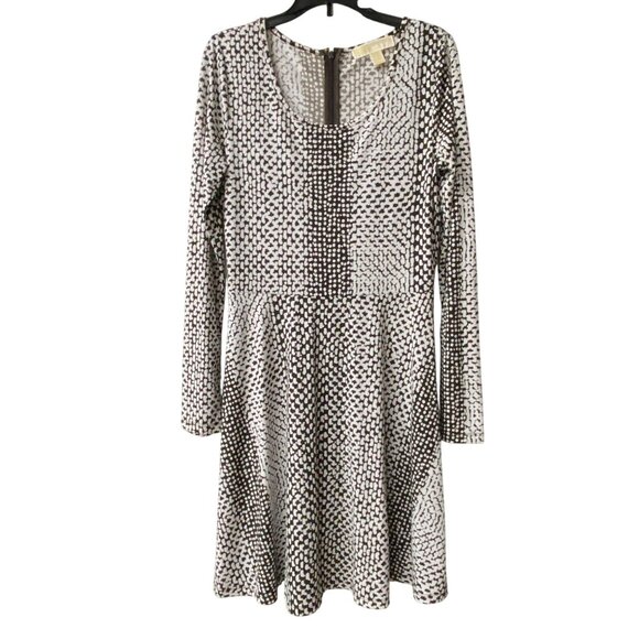 Michael Kors‎  Long Sleeve Patterned Dress Black & White XS - Picture 1 of 6
